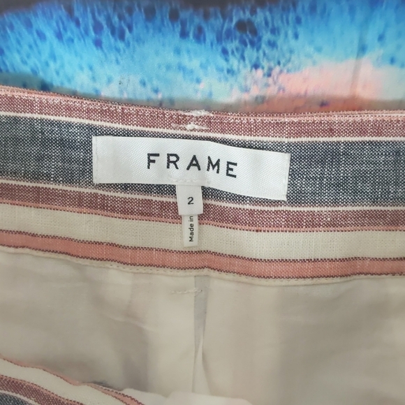 Frame DENIM Frame striped shorts size 2 - Picture 2 of 3